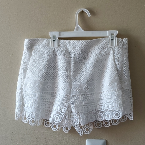 French Connection Pants - French Connection white lace shorts.